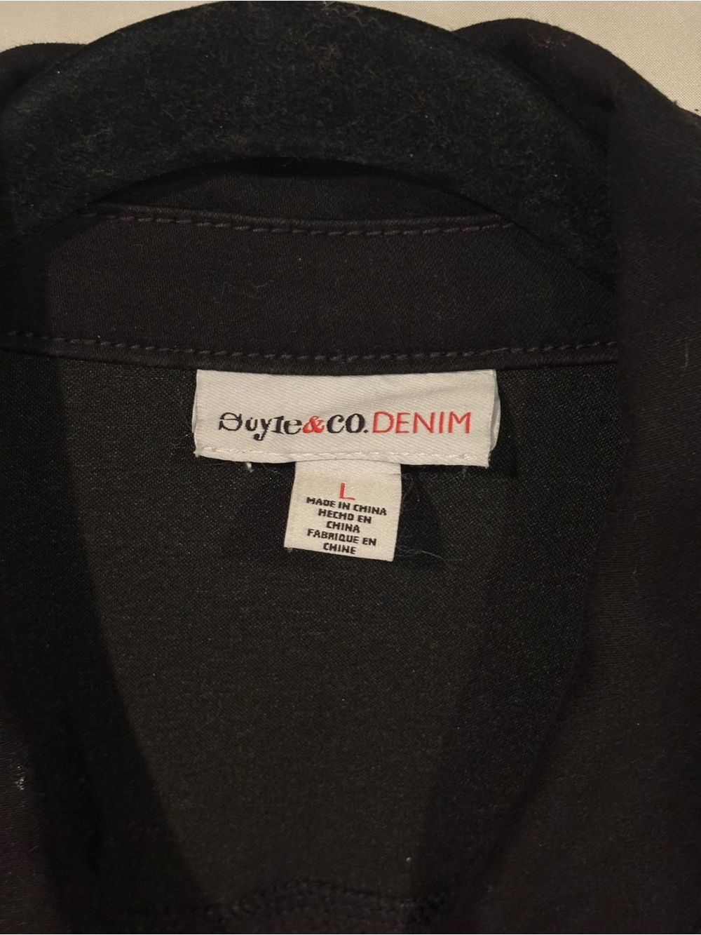 Style & Co. Black Denim Jean Jacket for Women - Picture 2 of 9